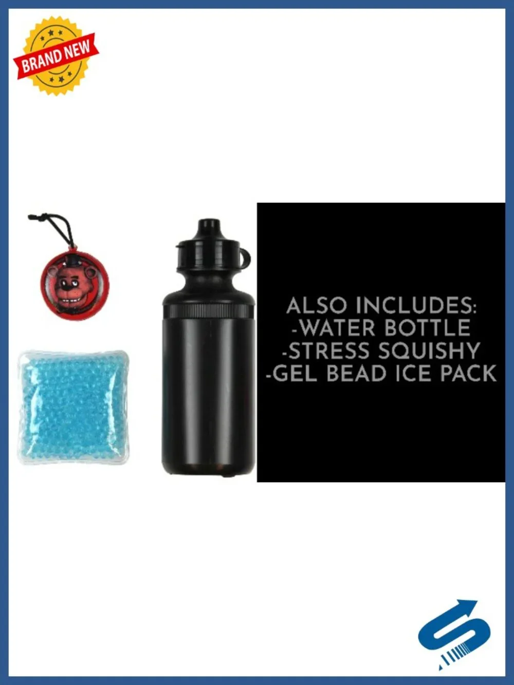 5 Piece Five Nights at Freddy's Backpack Set with Lunch Box, Water Bottle, and